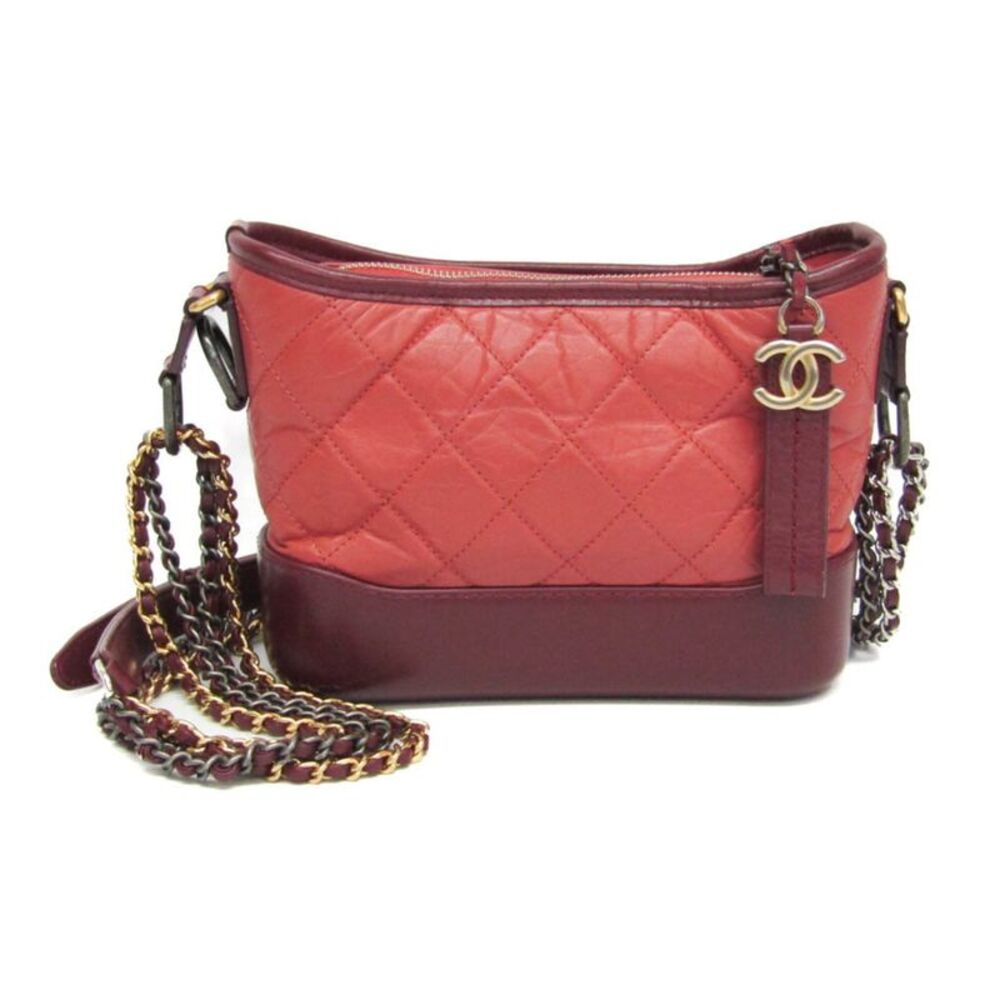 Chanel Gabrielle Hobo Quilted Aged Calfskin Pink Leather Shoulder Bag Bag